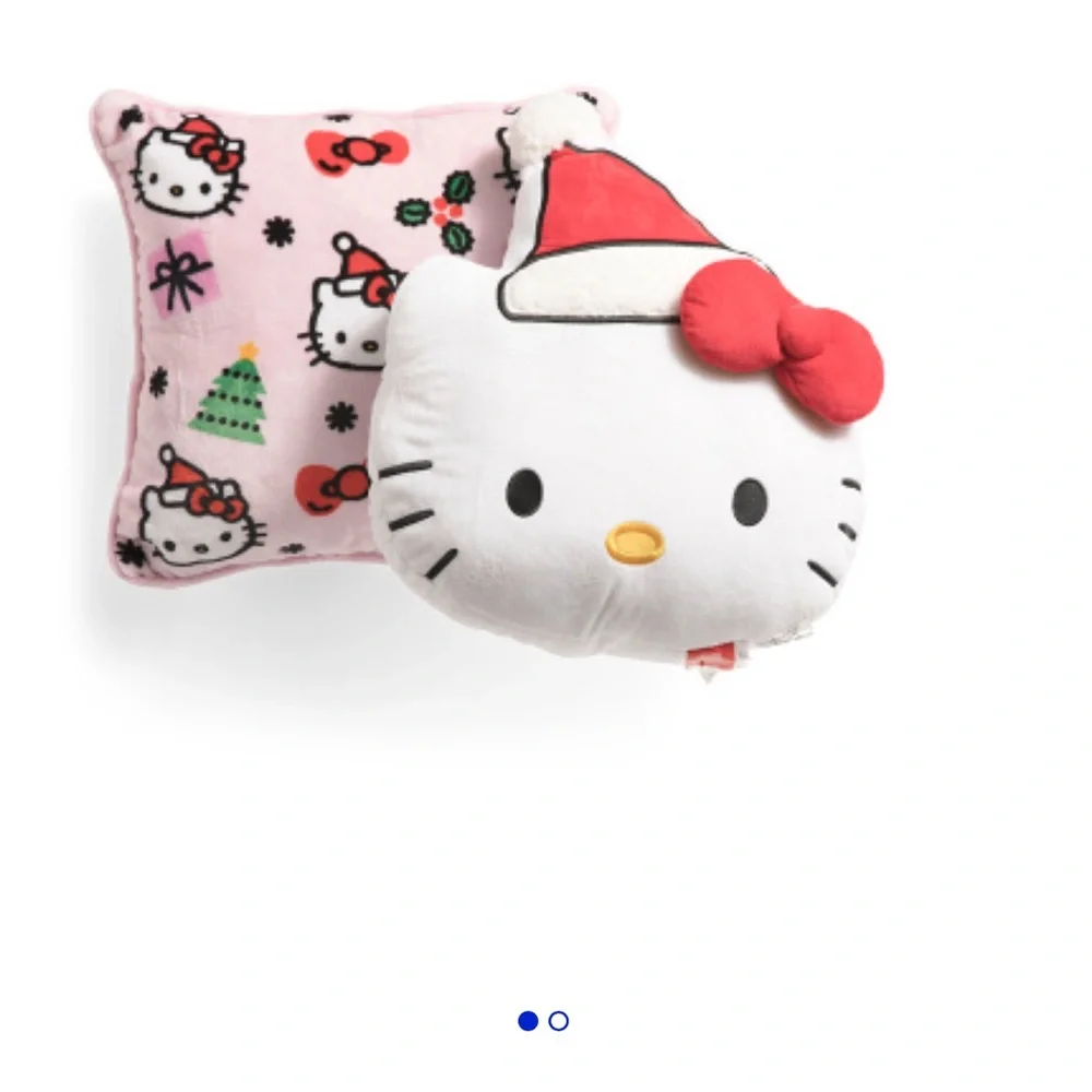 Hello Kitty Character set of throw pillows Holiday Square 17X17 Kitty Shaped 18”